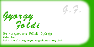 gyorgy foldi business card