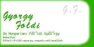 gyorgy foldi business card
